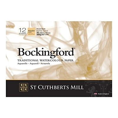 Abbildung von Bockingford Unbekannt St Cuthberts Mill Aquarellpapier T4743000101AF: 300 g/m², Grobkorn, Aquarellblock 29,7 x 42 cm (DIN A3), einseitiggeleimt, 12 Blatt, Weiß