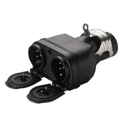 Abbildung von HELLA Adapter, Steckdose 12V von 15 polig auf 7 Länge: 155mm Kunststoff schwarz DIN/ISO: 1724 N Typ/1298 Typ/3731 S Typ/1185 Typ Menge: 1 8JA 005 952 061