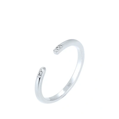 Abbildung von Elli Ring Damen Minimal Geo mit Kristalle in 925 Sterling Silber