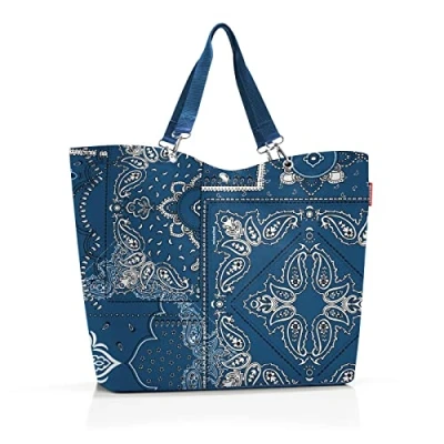 Abbildung von reisenthel shopper XL bandana blue Geräumige Shopping Bag und edle Handtasche in einem Aus wasserabweisendem Material