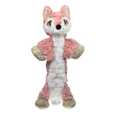 Abbildung von Kong Low Stuff Flopzie Fox Hundespielzeug Braun Hellrosa Wei M...