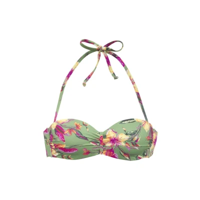 Abbildung von Lascana Wirebandeau Malia Bikinitop, Damen, Größe: 36xB, Salbei pink bedruckt