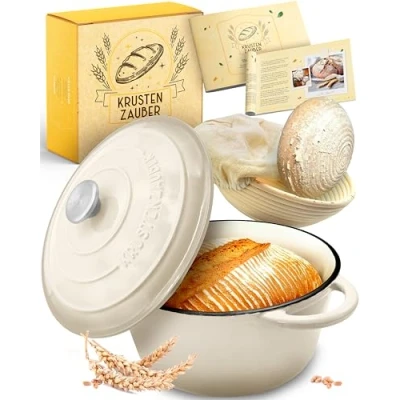 Abbildung von Gussense Topf Brot Backen Creme Weiß