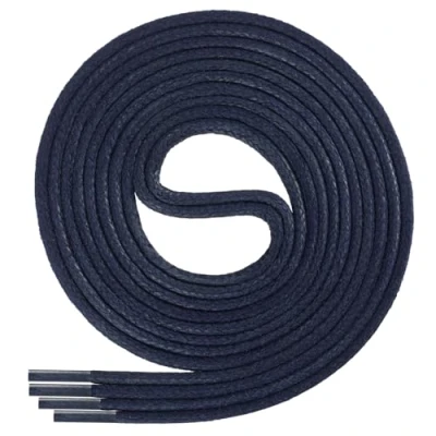 Abbildung von Di Ficchiano gewachste runde Schnürsenkel dunkelblau, Schuhband, Laces, Durchmesser 2 4 mm für Businessschuhe, Anzugschuhe und Lederschuhe Farbe: navy Länge: 100cm