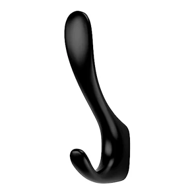 Abbildung von SO TECH® Kleiderhaken Garderobenhaken NANO 12 x 2,2 cm, (1 St), schwarz matt inklusive Befestigungsschrauben und Dübel