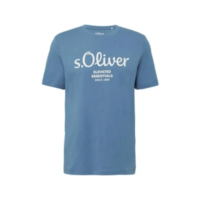 Abbildung von s.Oliver MIT LOGO Tshirt print, Herren, Größe: Large, Ozeanblau