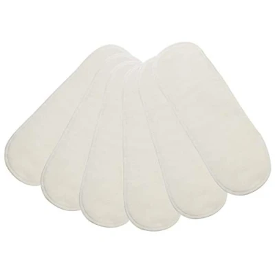 Abbildung von Bio Windeleinlagen 100% Baumwolle (kbA) GOTS zertifiziert, Natur, 14 x 41 cm, 6 lagig 6er Set