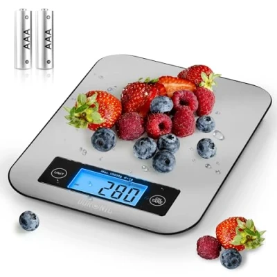Abbildung von Duronic KS1007 Küchenwaage, 10 kg Digitalwaage, 1 g grammgenau Präzision Feinwaage, Haushaltswaage mit Tara Funktion, Digitale Waage Hold Funktion