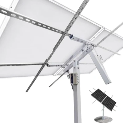 Abbildung von ECO WORTHY Solarpanel Halterung Zweiachsiges Tracking System(Steigerung um 40% Leistung) mit Tracker Controller, komplettes Solar Kit, ideal für verschiedene Solarmodule, Hof/Farm/Feld