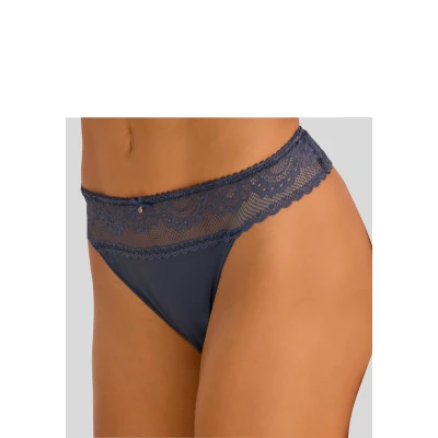 Abbildung von LASCANA High Waist String, mit breitem Bund aus floraler Spitze