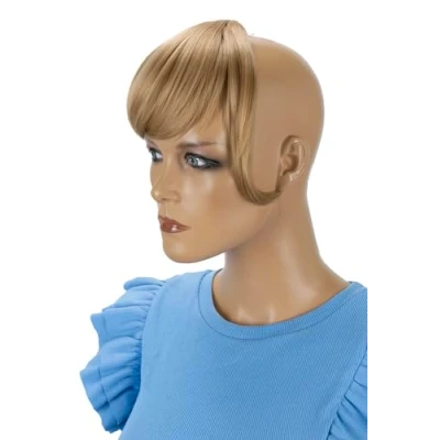 Abbildung von CAISHA Pony Clip In Extensions Stirnfransen Haarteil Haarverlängerung Dunkelblond F7 2
