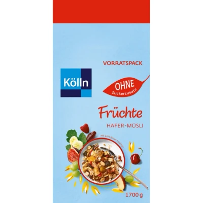 Abbildung von Kölln Früchte Müsli ohne Zuckerzusatz 1,7KG