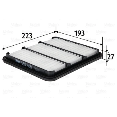 Abbildung von VALEO 585408 Luftfilter 27 223 193 Filtereinsatz CHEVROLET: Matiz