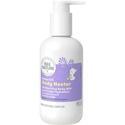 Abbildung von Bee Nature Bodylotion für Babys und Kinder Bio Honig Feuchtigkeitsspendend Nährend Lindert Hautausschläge Ekzeme Geeignet mit Trockener, Empfindlicher Haut 200ml