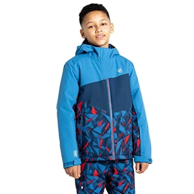 Abbildung von Dare 2b Humor II Jacket Kinder Skijacke, wasserdichtes und atmungsaktives Recyclingmaterial, Schneefang, getapte Nähte, 2 untere Reißverschlusstaschen, verstellbare technische Kapuze