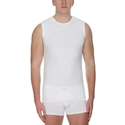 Abbildung von Bruno Banani Herren Tanktop Check Line 2.0 Unterhemd, Weiß (Weiß Karo 1612), Small (Herstellergröße: S)