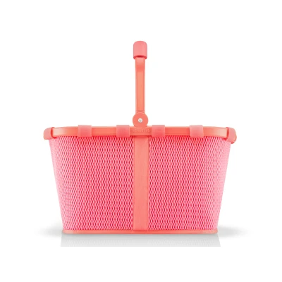 Abbildung von reisenthel carrybag Frame mesh Coral Stabiler Einkaufskorb mit viel Stauraum und praktischer Innentasche Elegantes wasserabweisendes Design