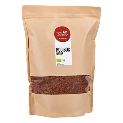 Abbildung von teeverliebt Bio Rooibos Tee ohne Aromazusätze 1kg I Loser Rotbusch in feinster Blatt Qualität Natürlicher &amp; Koffeinfreier Genuss Aus kontrolliert biologischem Anbau 1000 g