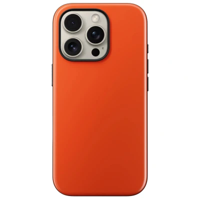 Abbildung von Apple iPhone 16 Pro Hülle MagSafe Kunststoff Nomad Hard Case/Backcover Handyhülle Orange Shockproof/Stoßfest Black Friday Deals