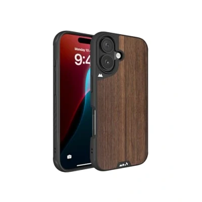 Abbildung von Mous Hülle für iPhone 16 Plus MagSafe Kompatibel Case Limitless 6.0 Walnuss Stoßfeste Handyhülle