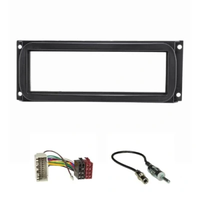 Abbildung von tomzz Audio 2407 006 Radioblende Set kompatibel mit Chrysler Neon PT Cruiser Jeep Wrangler Grand Cherokee Radioadapter ISO Antennenadapter DIN
