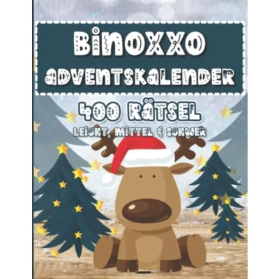 Abbildung von Binoxxo Rätsel: Rätselbuch Adventskalender zur Weihnachtszeit mit 400 Binären Rätseln in leicht, mittel &amp; schwer für Kinder und Erwachsene (Binoxxo Adventskalender)