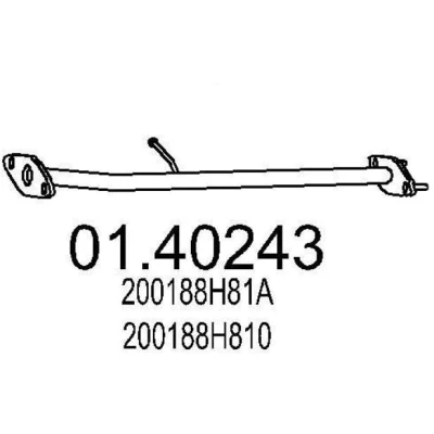 Abbildung von MTS 01.40243 Abgasrohr 730 vorne für Mittelschalldämpfer NISSAN: X Trail