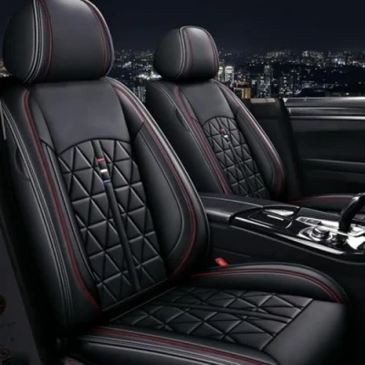 Abbildung von Chifeng Universal Autositzbezüge Auto Vordersitz 2 Stück Set wasserdicht PU Leder Fit für Audi A1 8X1 8XK A3 8p 8v 8l Sportback A4 8K2 b8 b6 b7 A6 Q3 Q5 Q7 SQ5