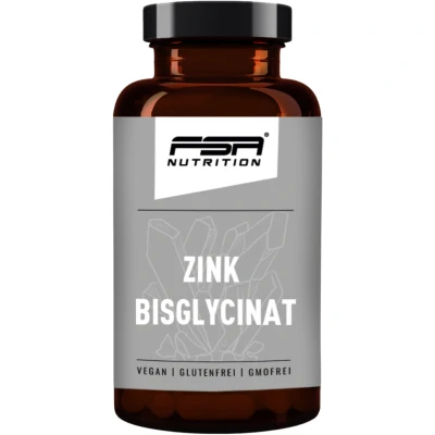 Abbildung von FSA Nutrition Zink Bisglycinat Tabletten im Glas 365 Tage Langzeitvorrat Tabletten, er 91 g