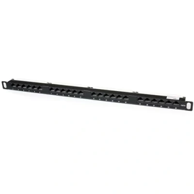Abbildung von StarTech.com 24 Port 0.5 HE Cat5e Patch Panel, RJ45 Ethernet Rack Mount Cat 5e 110 1/2 Rackmount Netzwerk Panel