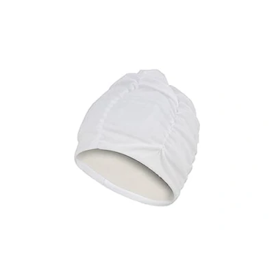 Abbildung von Fashy Damen Látková koupací čepice Diese Stoffbadehaube mit Folieninnenhaube h lt Ihr Haar trocken und l sst keine Sonnenstrahlen dur, Weiß, Einheitsgröße EU