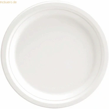Abbildung von 20 x NatureStar Einweg Teller Zuckerrohrfaser rund DM 17cm VE=50 Stück