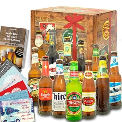 Abbildung von 12x Bier aus aller Welt / 12er Geschenkset/Bier Box Geburtstag Mann