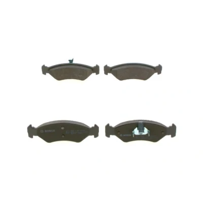 Abbildung von BOSCH 0 986 424 416 Bremsbelagsatz Low Metallic mit Montageanleitung, Anti Quietsch Blech, Kolbenclip FORD: FIESTA 3, KA Schrägheck, 4