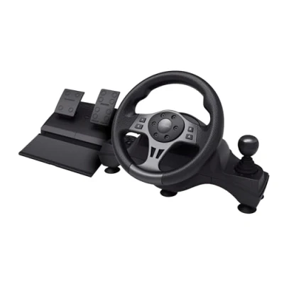 Abbildung von Trust GXT 289 Movi Gaming Lenkrad PC, Xbox Series X/S, PS4, Nintendo Switch, Racing Wheel mit Pedalen, Schaltwippen, Schalthebel, Vibrationsfeedback, Sim Farming Simulator / F1 Gran Turismo