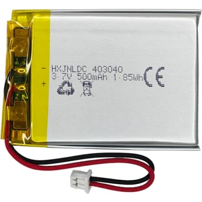 Abbildung von DC 3.7V 500mAh 403040 Wiederaufladbare Lithium Polymer Batterie für DIY Elektronikprodukte mit 3,75 V, Mobile Energiespeicherleistung, LED Leuchten