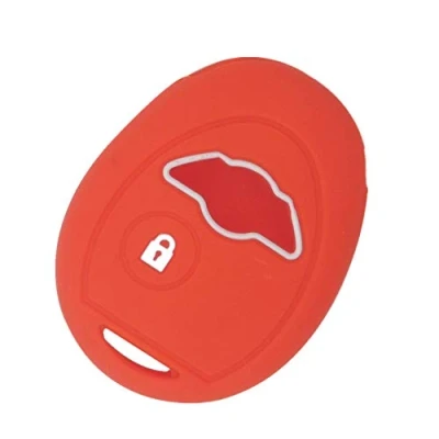 Abbildung von Happyit Silikon Autoschlüssel Fall Deckung für Mini Cooper S R50 R53 1 Taste (Rot)