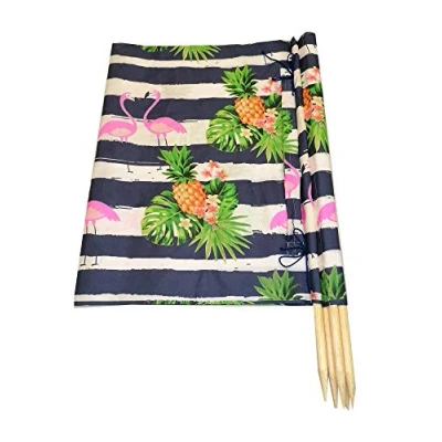 Abbildung von Aves 24 Windschutz 8m x 80cm für Strand Garten See Meer SICHTSCHUTZ Wind Zaun Schutz Blickschutz Camping (17. Flamingo blau)