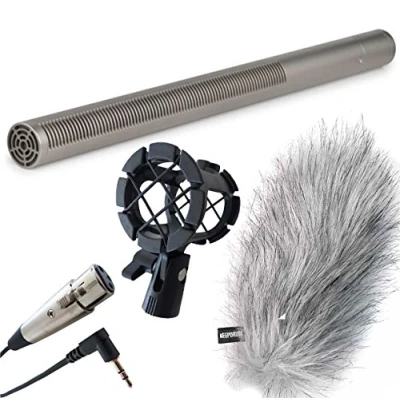 Abbildung von Rode NTG 3 Richtrohr Mikrofon + keepdrum Fell Windschutz Spinne XLR/TRS Kabel