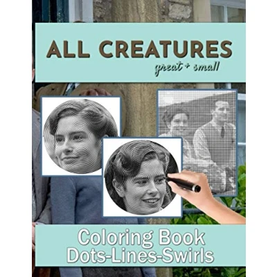 Abbildung von All Creatures Great And Small Dots Lines Swirls Coloring Book: Adult Activity Diagonal Books For Women Men