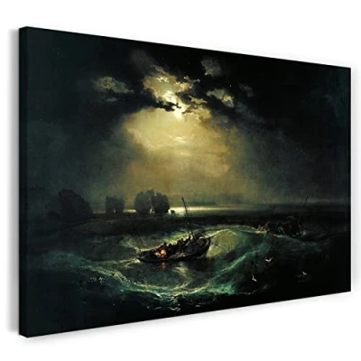 Abbildung von Printed Paintings Leinwand (80x60cm): William Turner Fischer auf See