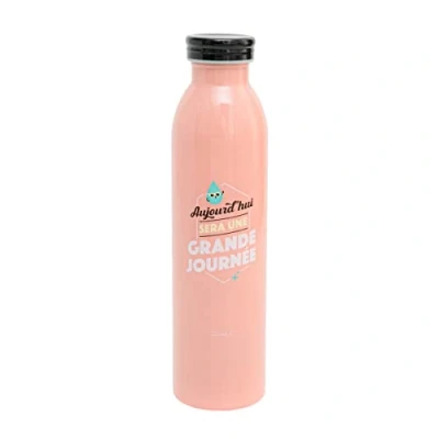 Abbildung von Mr. Wonderful Heute wird ein toller Tag, Thermosflasche aus Edelstahl, Fassungsvermögen 600 ml, Rosa