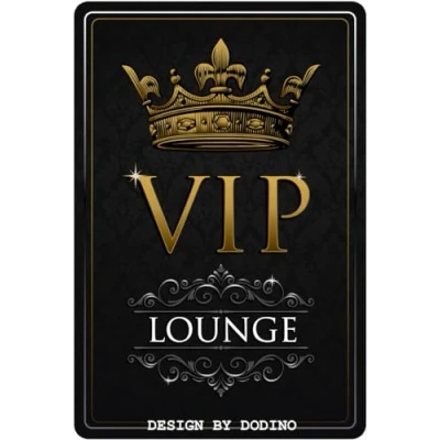Abbildung von DODINO 20x30cm blechschilder VIP Lounge Deko Chill Schild Garten Metallschilder vintage Geschenk Idee für besondere Menschen