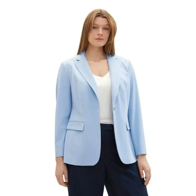 Abbildung von TOM Tailor Blazer, Damen, Größe: 46, Light fjord blue