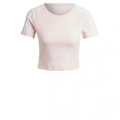 Abbildung von adidas Sportswear Essentials Stripes Tshirt print, Damen, Größe: XL, Sandy pink