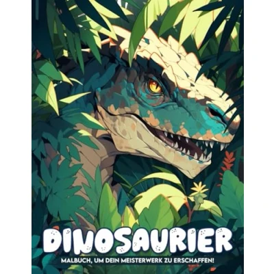 Abbildung von Dinosaurier Malbuch Für Erwachsene: Tier Ausmalbild Erwachsene Geschenke Zur Stresslinderung, Achtsamkeit, Perfekt Alle Anlässe