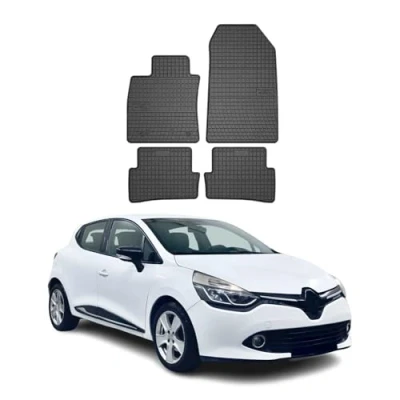 Abbildung von OMAC Gummi Fußmatten kompatibel mit Renault Clio 2012 2019 Automatten Schwarz 4tlg