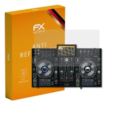 Abbildung von atFoliX Panzerfolie kompatibel mit Denon DJ Prime 2 Schutzfolie, entspiegelnde und stoßdämpfende FX Folie (3X)