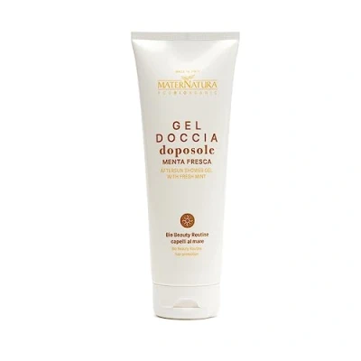 Abbildung von Maternatura, Duschgel mit frischer Minze, erfrischendes After Sun zur Verlängerung der Bräunung, Beauty Routine für Haare am Meer, Bio zertifiziert, hergestellt in Italien, 100 ml