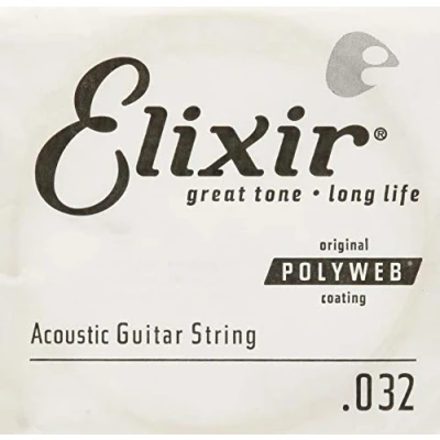 Abbildung von Elixir® Saiten 80/20 Bronze Akustikgitarre Einzelsaite mit POLYWEB® Beschichtung (.032)